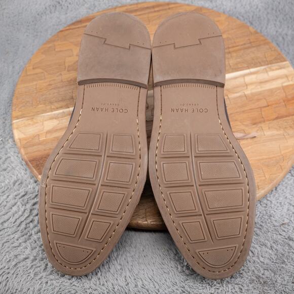 Cole Haan Tyler Grand Plain Ox Shoes Mens 9.5 M Marine Blue Leather C25105 - Picture 7 of 9